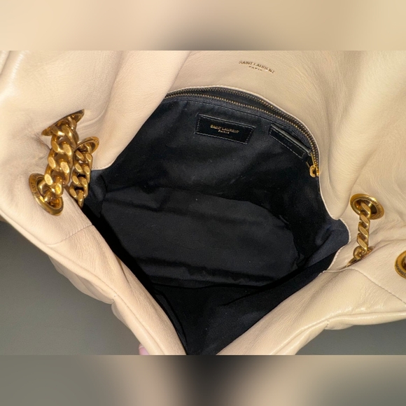 SOLD- MEDIUM Loulou Puffer Lambskin Nappa Leather Quilted Chevron YSL - Picture 14 of 16